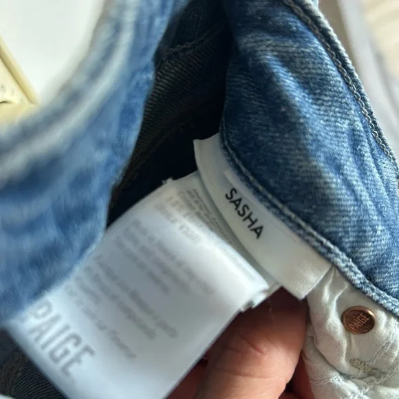 PAIGE Sasha Blue Denim Jeans - Picture 4 of 7